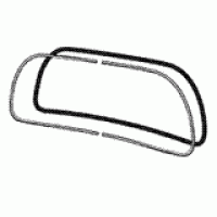 Aluminium moulding front window 8.64-7.72 Cabrio