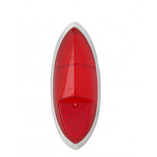 Achterlicht lens chroom repro 60-69 rood