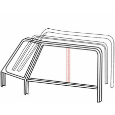 Schuifraam rubber, vertikaal, -67, paar