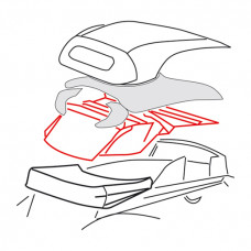 Binnenhemel Cabrio 8/72-79  WIT perf.