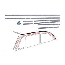 Aluminium kapframerubber montagestrips, .50-7.64