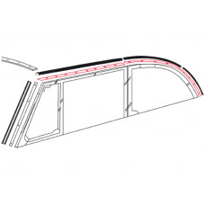 Aluminium kapframerubber montagestrips, 8.72-
