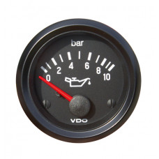 Oliedrukmeter "COCKPIT INTERNATIONAL", 52 mm, zwart, 10 bar