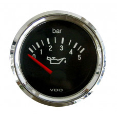 Oliedrukmeter "COCKPIT INTERNATIONAL", 52 mm, chroom, 5 bar