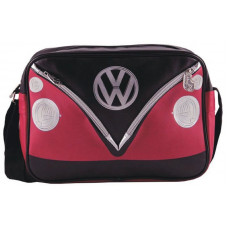 Schouder tas, VW bus, zwart-rood