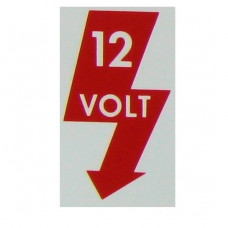 Sticker "12 Volt" for A-kolom, 8.67-