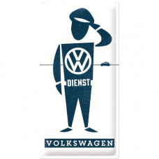 Tin Sign 25x50 VW Dienst Mann